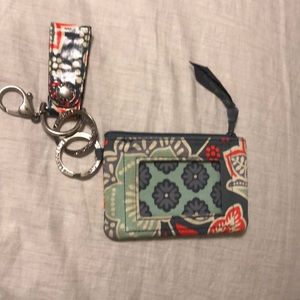 Vera Bradley ID holder and key chain